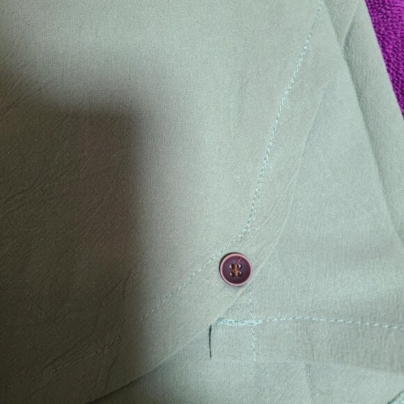 Green and White XL Cotton Swing Top with Daisy Beatles LET IT BE NWOT - Picture 7 of 13